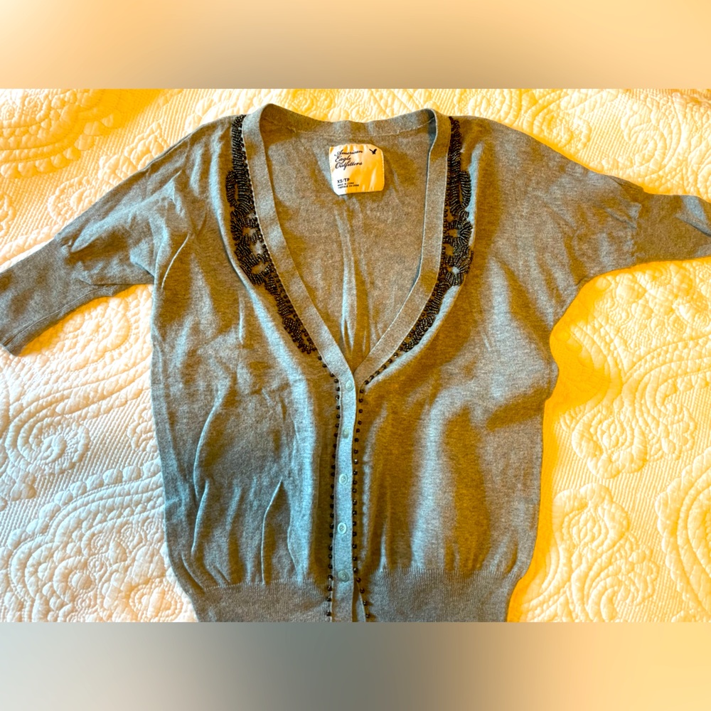 American eagle beaded sweater